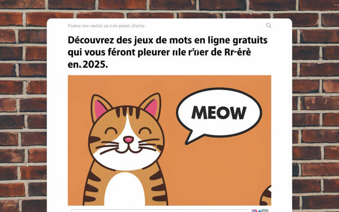Découvrez des jeux de mots en ligne gratuits qui vous feront pleurer de rire en 2025 !